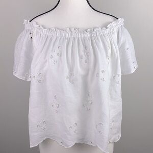 Chan Luu Linen Eyelet Blouse